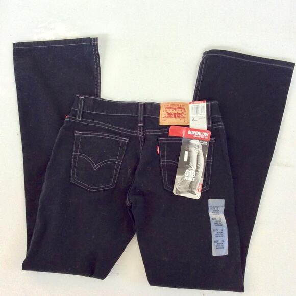 VINTAGE 90s DEADSTOCK NEW WITH TAG BLACK LEVIS 518 BOOT CUT 3 - Picture 1 of 3